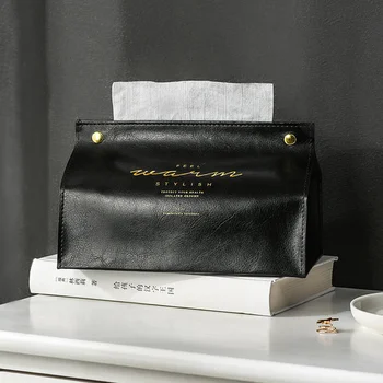 

Practical New Nordic Leather Tissue Box Holder for Car Napkin Holder Tissue Holder Boxes for Decoration Tissue Paper Dispenser