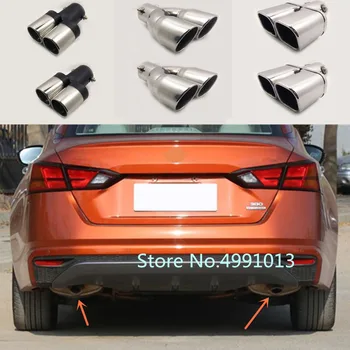 

For Nissan Teana Altima 2019 2020 car body styling cover Stainless steel muffler pipe outlet dedicate exhaust tip tail 2pcs