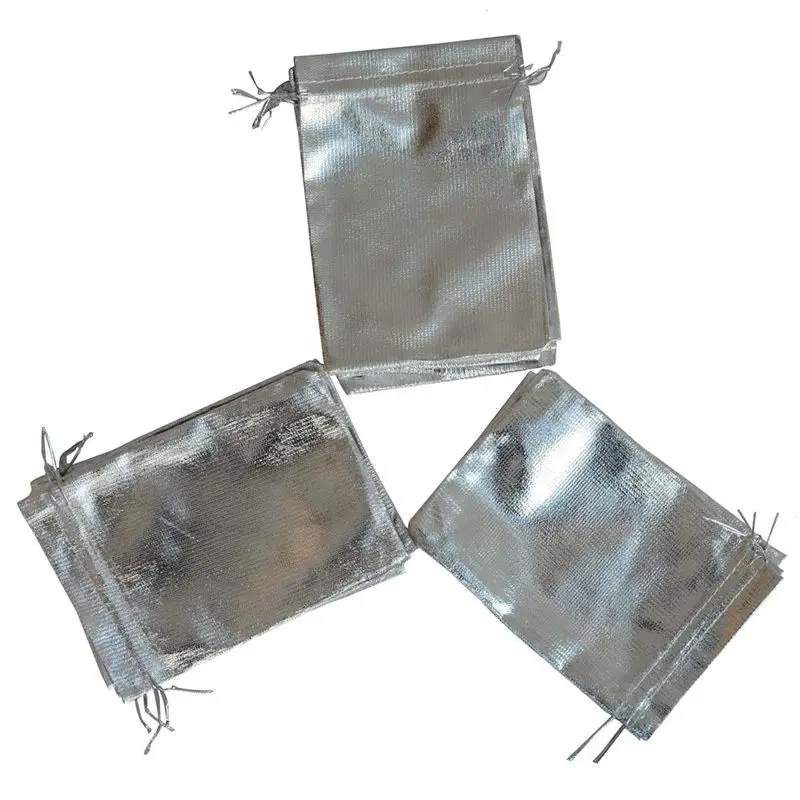 Упаковка из 100 5inx 7in Heavy Duty шнурок из органзы ювелирные сумки Свадебная вечеринка Рождество Конфета в подарок упаковка для шоколада