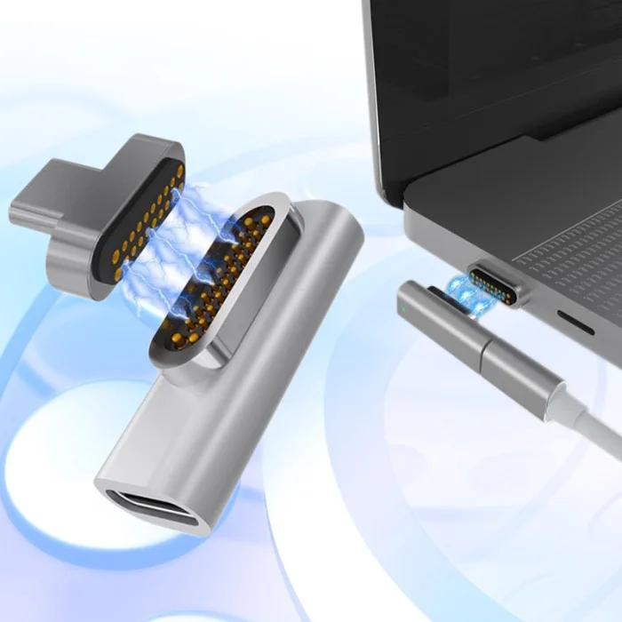 20 контактов магнитный USB C адаптер 4K 100W быстрая зарядка для Macbook Pro Pixelbook UY8