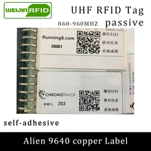 Инициализация записи кода UHF RFID метка наклейка Alien 9640 для печати этикетка 915mhzEPCC1G2 6Csmart клей Пассивная RFID Метка этикетка