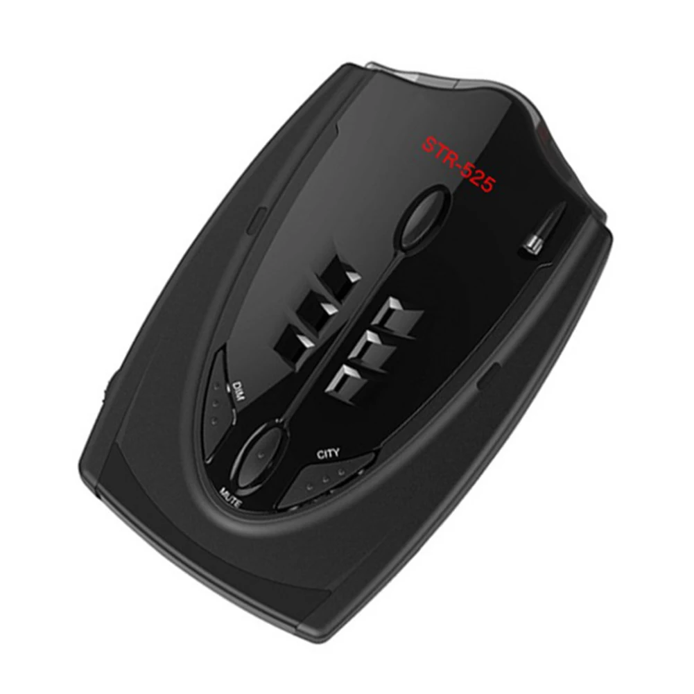 12V Auto STR-525 Radar Detector English Russian Thai Voice Auto Vehicle Speed Alert Warning X K CT La Anti Radar Car Detector