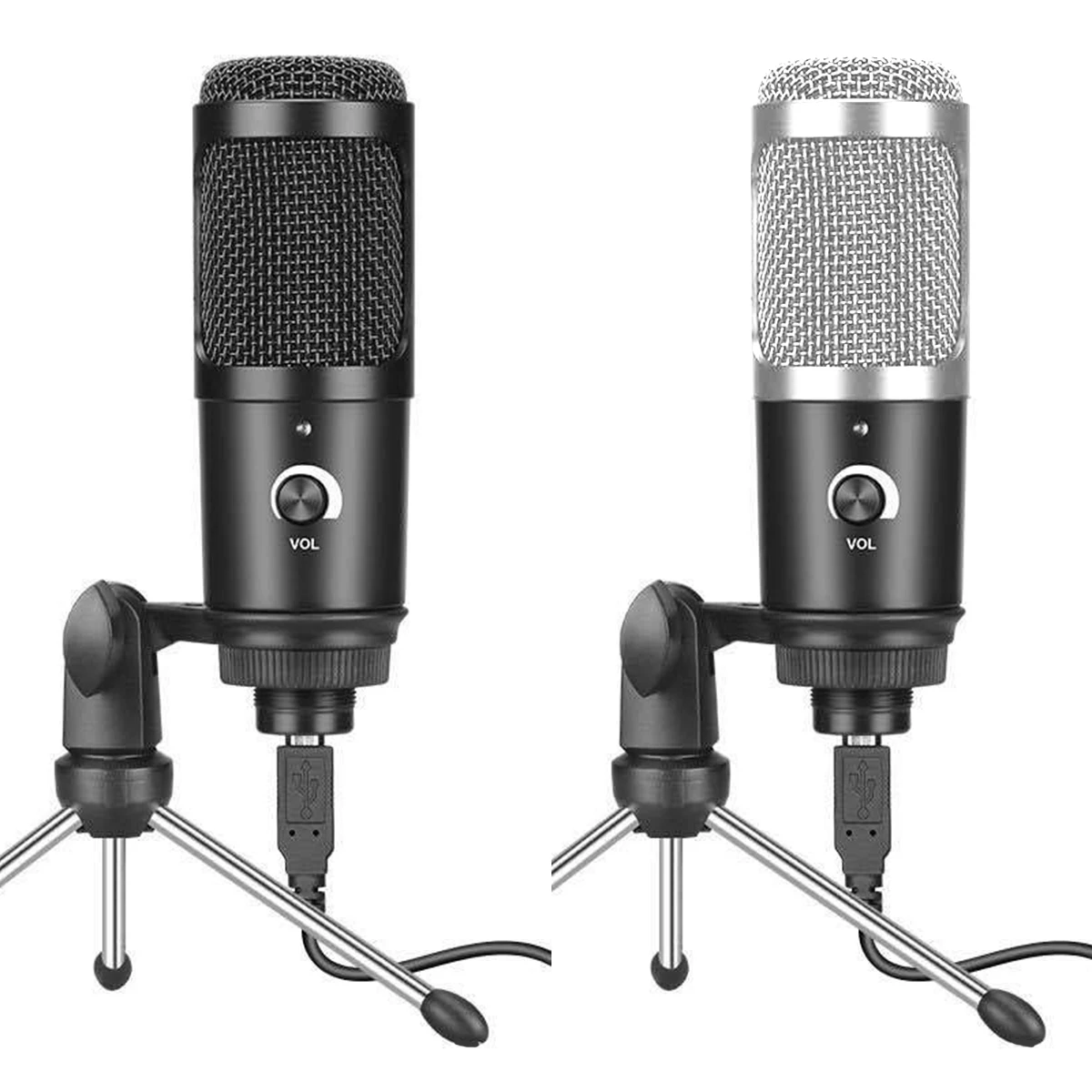 Noise canceling USB Sound Recording Cardioid Condenser Microphone with
