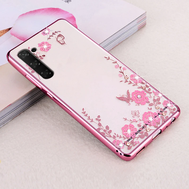 YueTuo Etui, coque, чехол, чехол для samsung Galaxy Note 10 Pro Note10 Прозрачный задний мягкий Алмазный силиконовый чехол для телефона