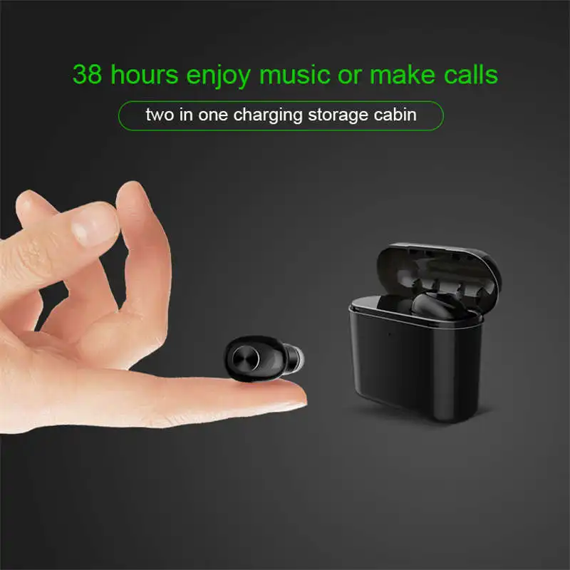 Invisible Wireless Mini Bluetooth Headset Wireless Mobile Phone With 700 Mah Portable Charging Box