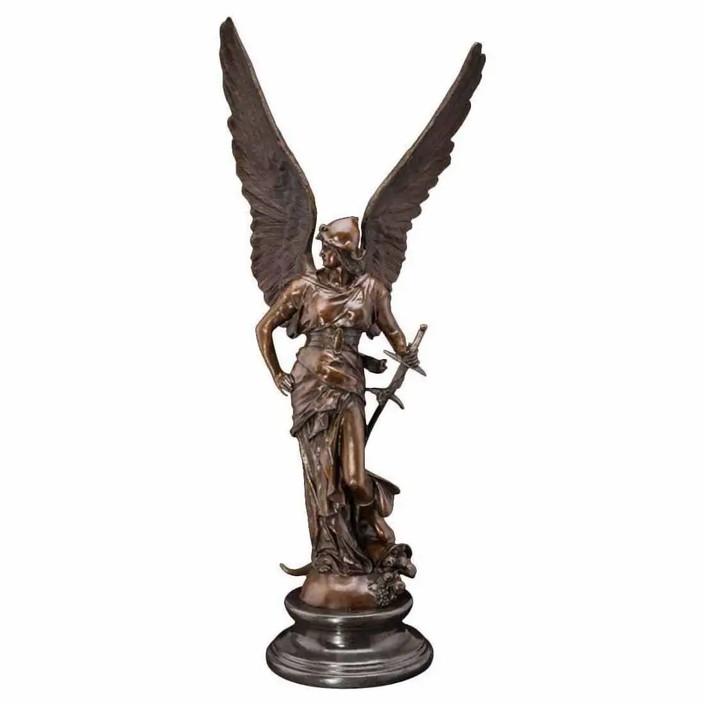 

Large Bronze Greek Victory Goddess Athena Statue Antique Mythology Life Size Sculpture Home Decoration