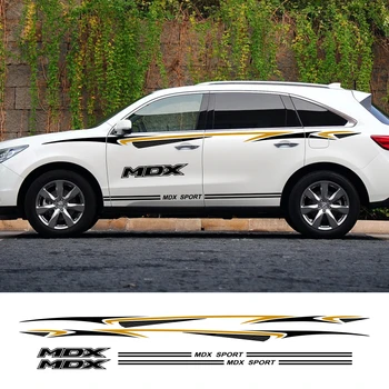 

2pcs Car Stickers Auto Long Side Decals Vinyl Film For Acura MDX RDX Stylish Automobiles Decoration DIY Tuning Car Accessories