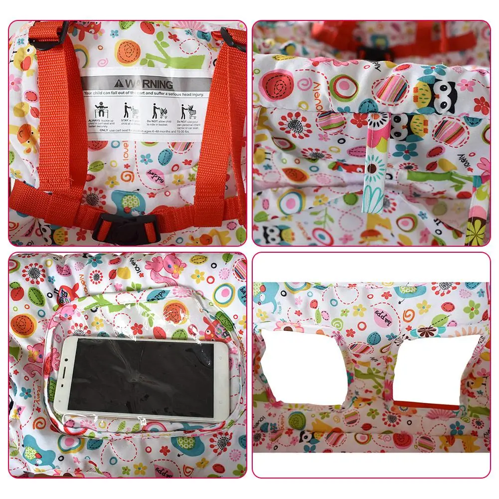 Multifunctional Baby Children Folding Shopping Cart Cover Baby Shopping Push Cart Protection Cover Safety Seats For Kids