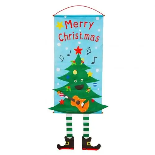 Рождественский кулон веселый рождественский знак дверной баннер подвесной Рождественский орнамент вечерние декор для оконного стекла для магазина рождественские украшения для дома Декор - Цвет: Tree