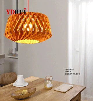 

Nordic Wind Simple Creative Solid Wood Chip Combination Bird Lantern Living Room, Studio, Restaurant, Exhibition Hall, Honeycomb