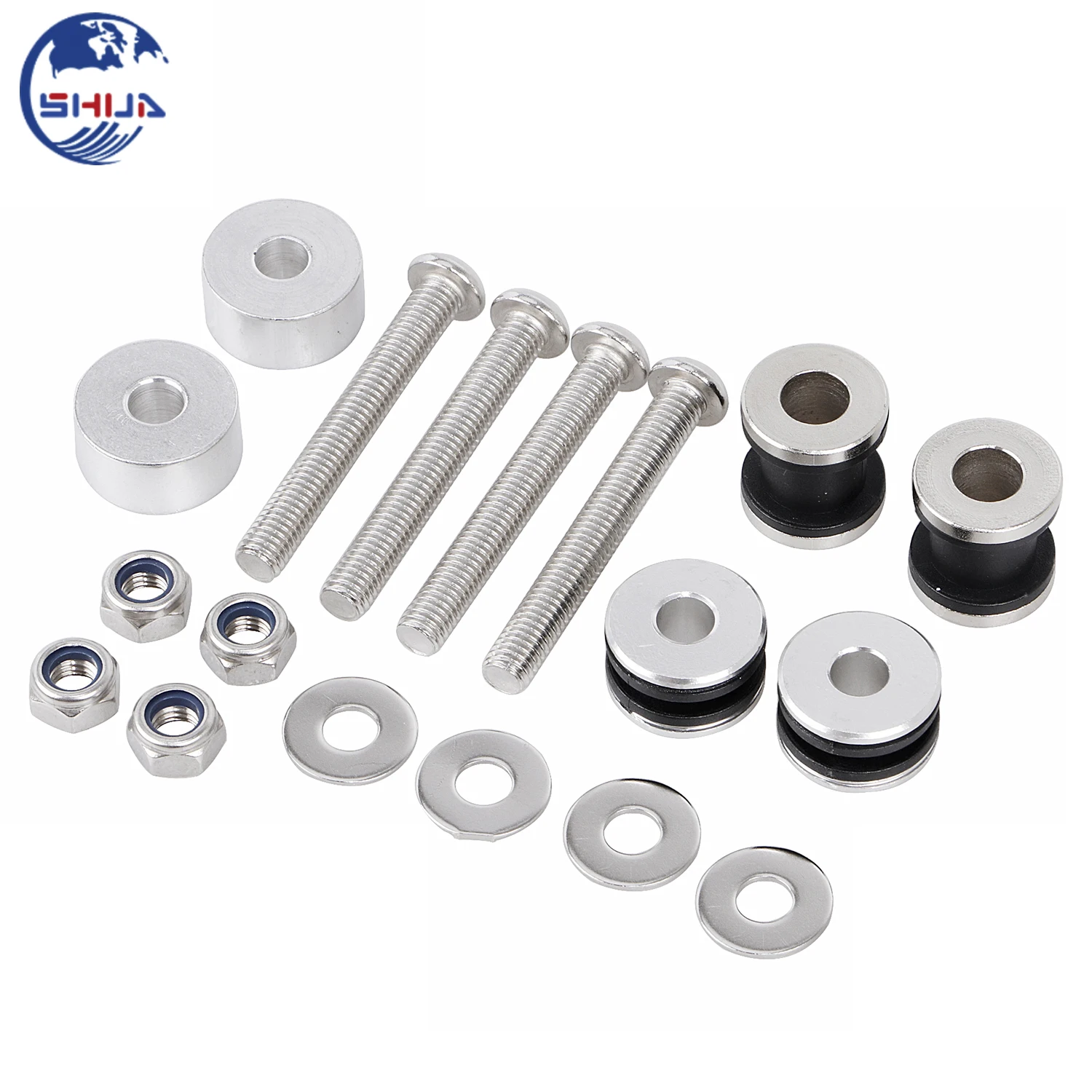 Chrome Detachable Sissy Bar Backrest Docking Hardware Metal Kit For