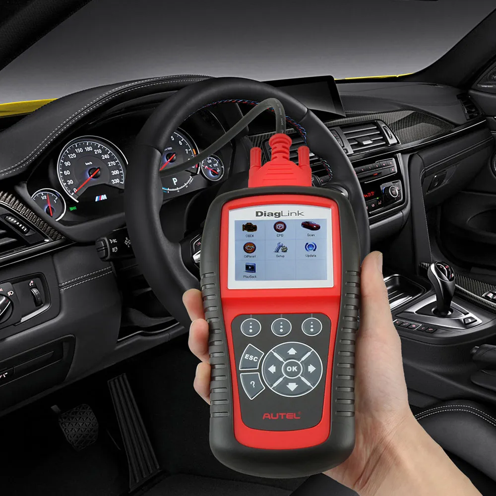 Autel DiagLink полная система OBD2 сканер OBD 2 EOBD EPB/масло сброс код читателя двигателя ABS подушка безопасности Трансмиссия диагностический инструмент