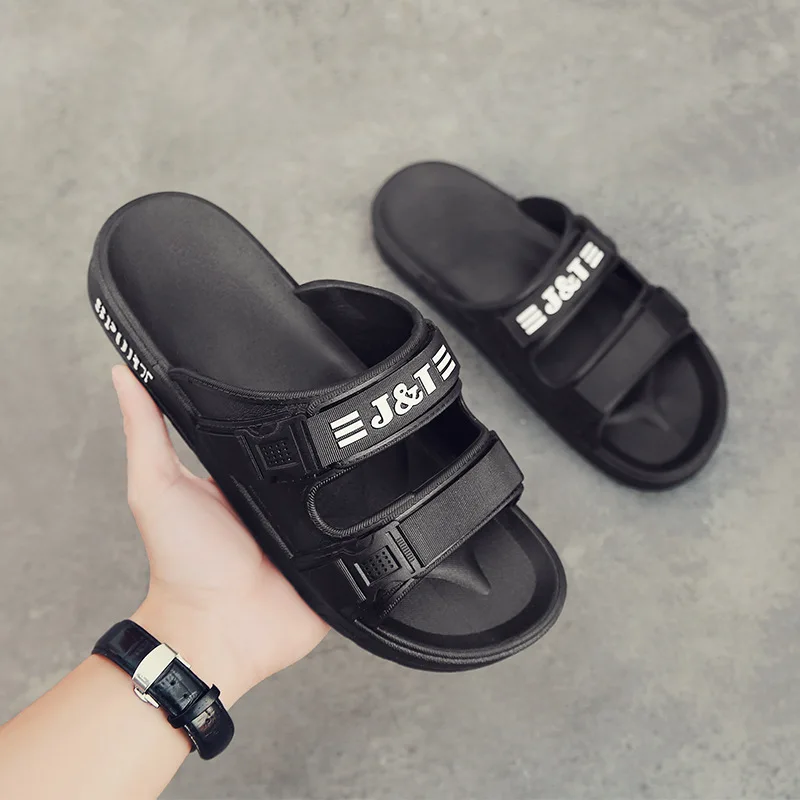 

Large Size Men Slippers 2019 Spring And Summer New Style Korean-style Trend Beach Slippers Versatile Sandals Casual Shoes
