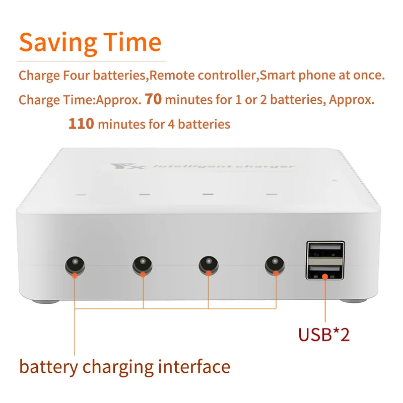  6IN1 Multi Charger for Xiaomi Fimi X8 SE Drone Battery Charging Hub Intelligent Smart Battery Charg