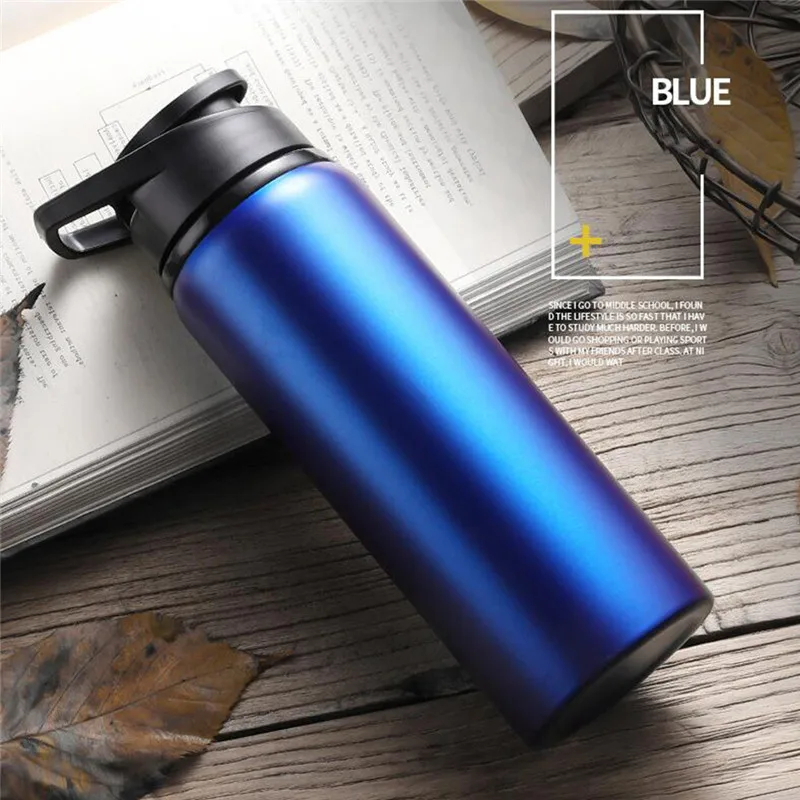 Stainless steel travel bottle sports water cup straight drink bicycle kettle outdoor sports pot #3S10 (13)