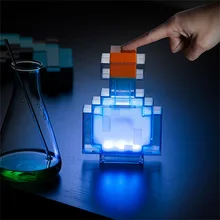 

LED Discoloration Diamond Light For MineCraft Lamp Color Changing USB Charging Potion Bottle Lights Redstone Touch Night Light