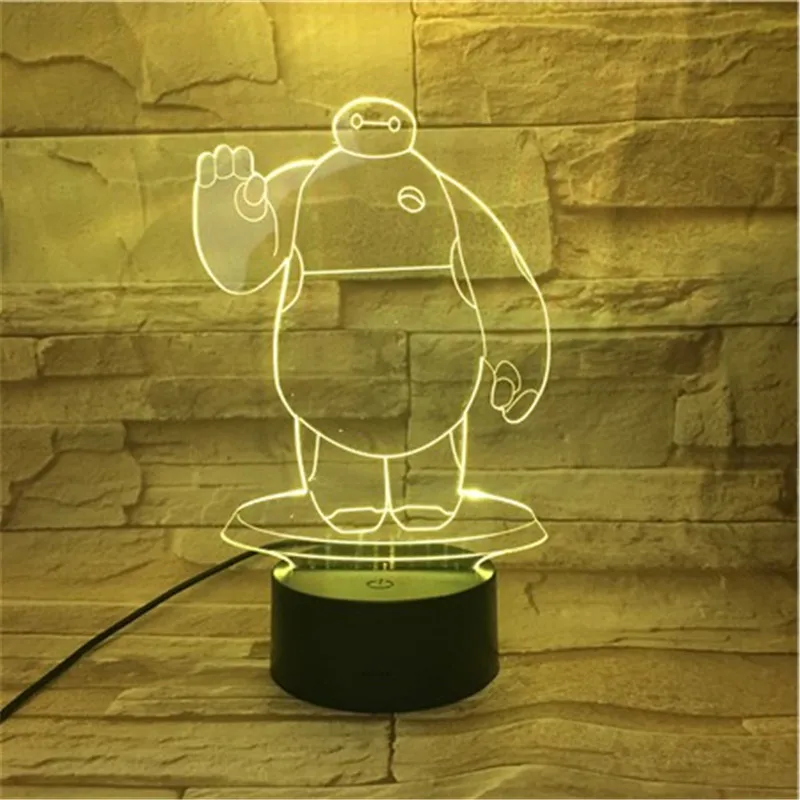 Новая лампа с пандой светодиодный 3D Визуальный светодиодный ночник s для детей сенсорный USB Настольный светильник как кроме лампе детский