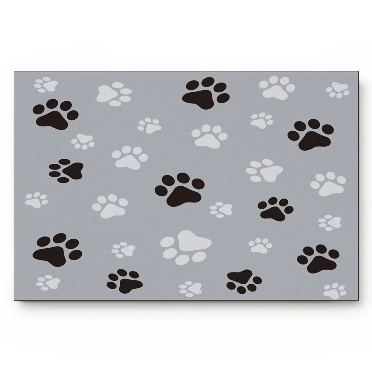 Dog Paw Black Paw Print Puppy Grey Footprint Bath Rugs Nonslip Doormat