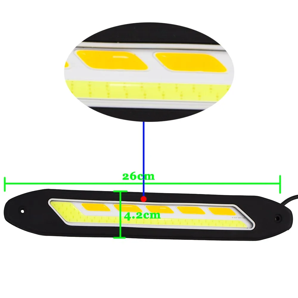 2X гибкий водонепроницаемый белый и желтый автомобильный головной светильник светодиодный дневные ходовые огни DRL противотуманный светильник s с поворотным сигналом светильник COB CJ