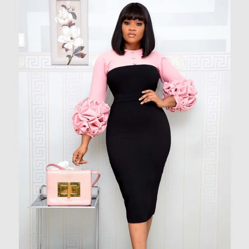 colour block bodycon dress