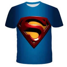Camiseta con estampado 3D de Superman para niños y niñas, ropa moderna de manga corta para verano, 2021