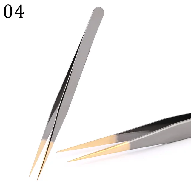 1 Pcs Eyelashes Tweezers Stainless Steel superhard Tweezers High Precision Anti-static tweezers for Eyelash Extensions 29