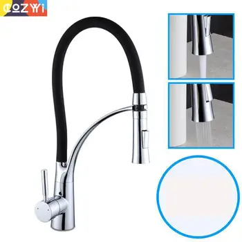 

Brass Kitchen Faucet Deck Mounted Free Rotation 360 Degrees Rotatable Single Handle Cold And Hot Water Sink Tap