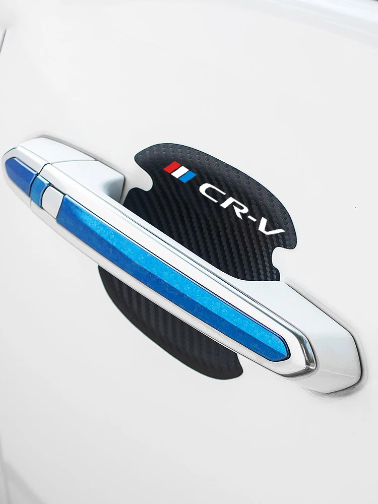 

4PCS Car Accessories Car Door Handle Scratch Protection Door Handle Decal Sticker Tape Auto Decoration for honda crv CR-V