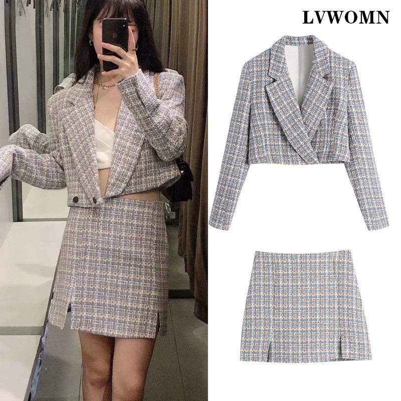 Cropped textured blazer Outlet