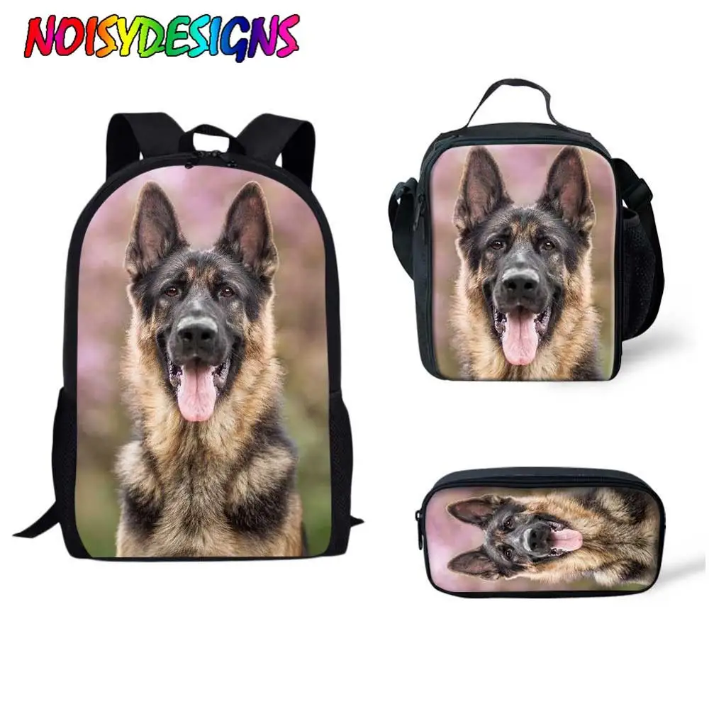 NOISYDESIGNS Shepherd Dog Pattern школьные сумки для девочек и мальчиков 2020 Детский рюкзак