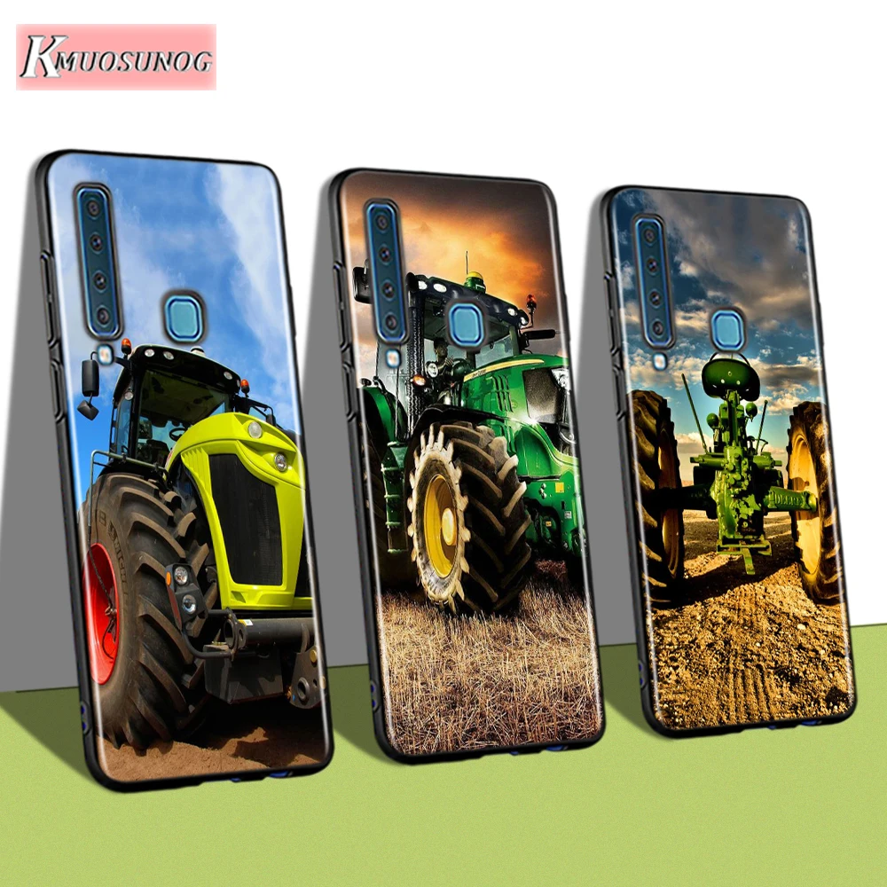 

for Samsung A9 A7 2018 Black Cover Farm Vehicle Tractor for Samsung Galaxy A8 A6 Plus A5 A3 2018 2017 Phone Case