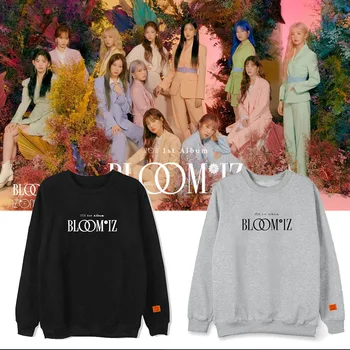 

Kpop IZONE BLOOMIZ Album autumn new loose O-neck hoodies long Sleeve Fashion Women Men sweatshirts streetwear black lady Clothes