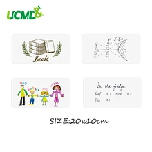 4 шт./лот, гибкие магниты на холодильник, белая доска для детей, многоразовая доска для записей, блокнот, магнитная наклейка на холодильник