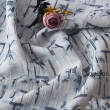 Завод кокосовой пальмы Сельский стиль Рами вышитые платья Одежда Ткань высокого класса льняная ткань