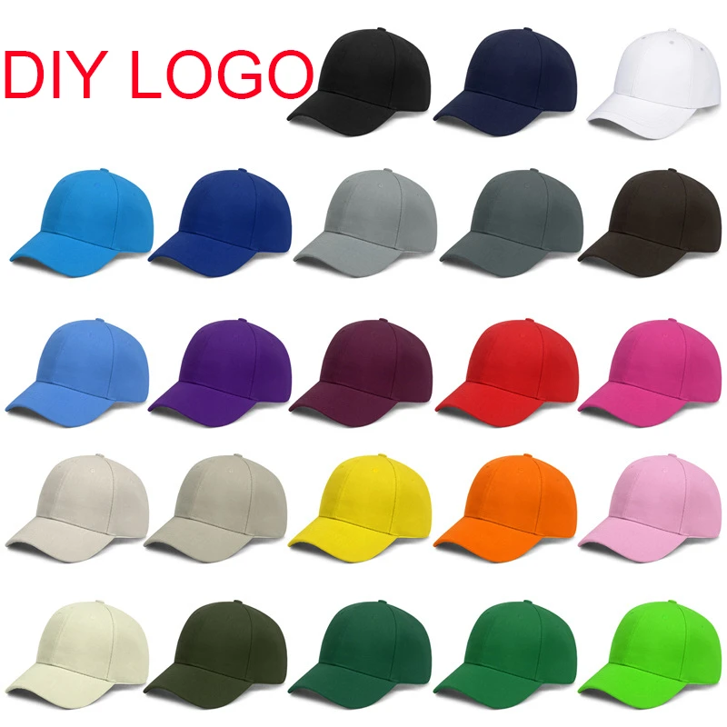 Custom Logo Printing Men Baseball Hat Casquette Blank Men Solid Color