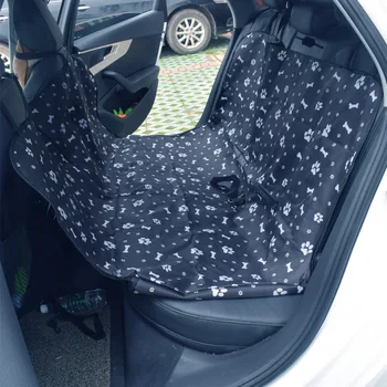 

Footprint Carriers Mat Rear Back Waterproof Pet Car Seat Cover Oxford Mats Hammock Protector With Safety Belt Accessories Case
