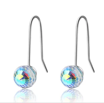 

2020 New Earrings Crystal from Swarovskis Wholesale Simple and stylish personality magic crystal ball earrings female