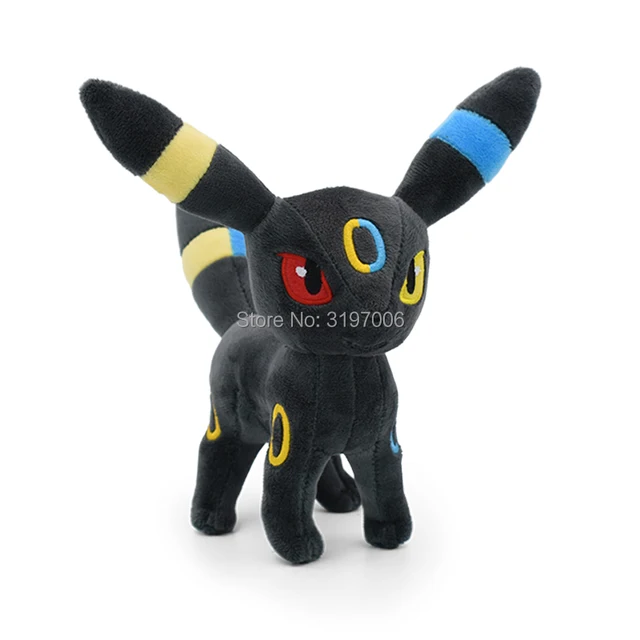 22CM 8.8‘’ Umbreon Plush Doll Toys Anime Cartoon Eevee Soft Stuffed Animal Plush For Children Christmas Gift