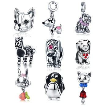

WOSTU 100% Real 925 Sterling Silver Lovely Animal Beads Charms Fit Bracelet Necklace Pendant Authentic Unique Original Jewelry