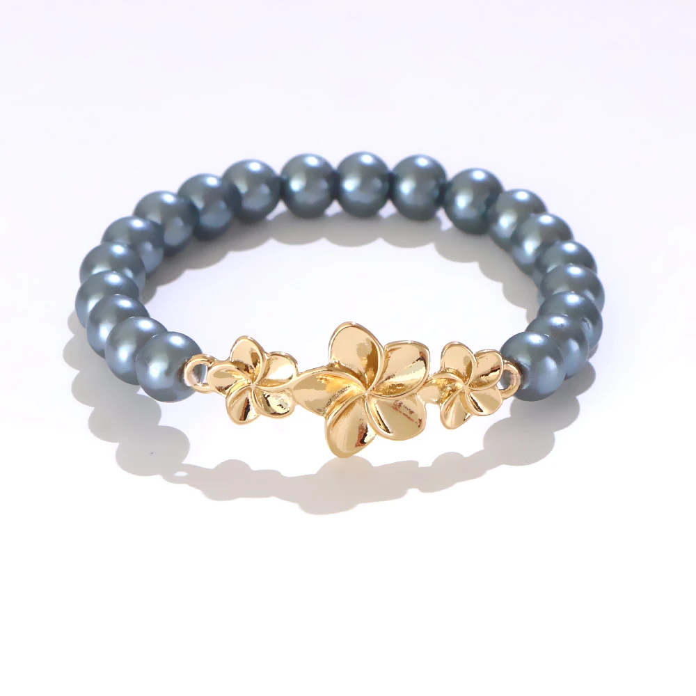 KOMI Adult/Kid Size Polynesian Hawaiian Samoa Marshall Jewelry Imitation Pearls Flower Turtle Seahorse Men Woman Bracelet Bangle | Украшения