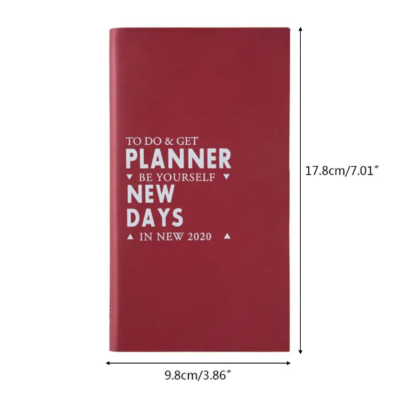 

Agenda 2020 Planner Organizer A6 Daily Weekly Notebook Manual Travel Schedule J6PA