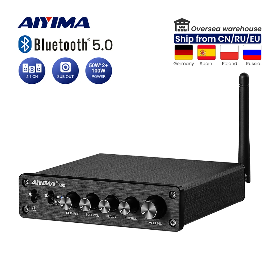 Receptores de audio para el hogar y amplificador de audio Bluetooth de alta  fidelidad Max 300Wx2 Amplificador de audio estéreo inalámbrico Bluetooth