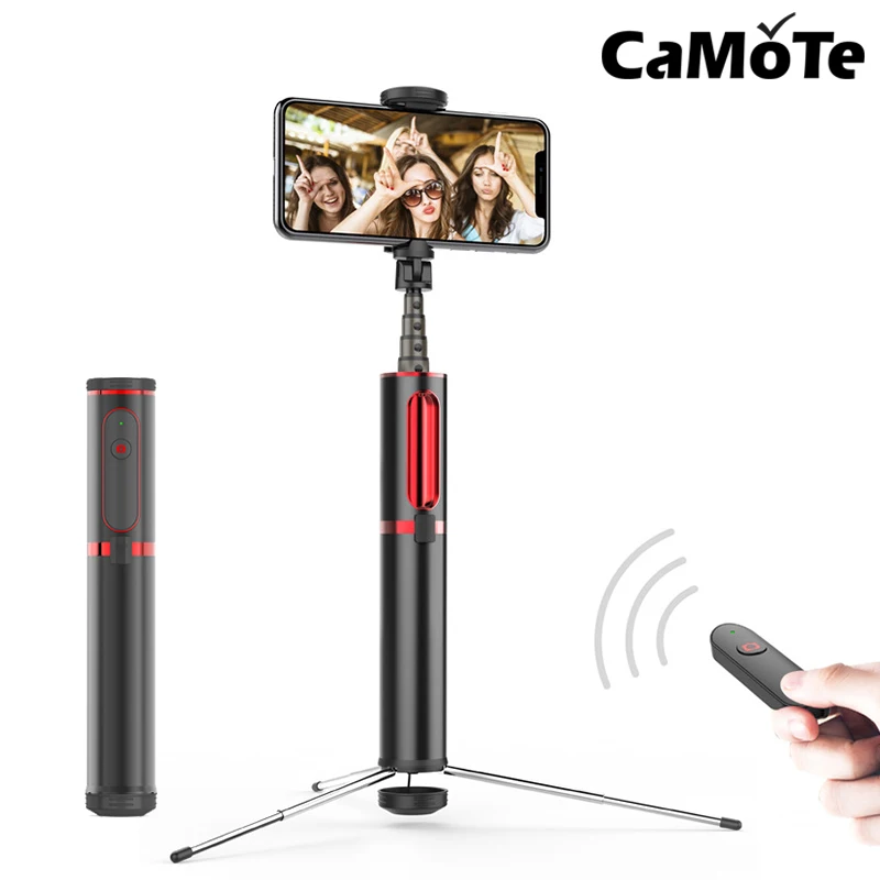 Bluetooth Selfie Stick with tripod camera vlog steadicam and wireless remote phone holder stand for xiaomi huawei video stabiliz