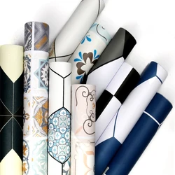 PVC Waterproof Floor Sticker Tile Anti-Slip Self-Adhesive Waterproof Wallpapers for Bathroom Kitchen Peel and Stick Wall Mural