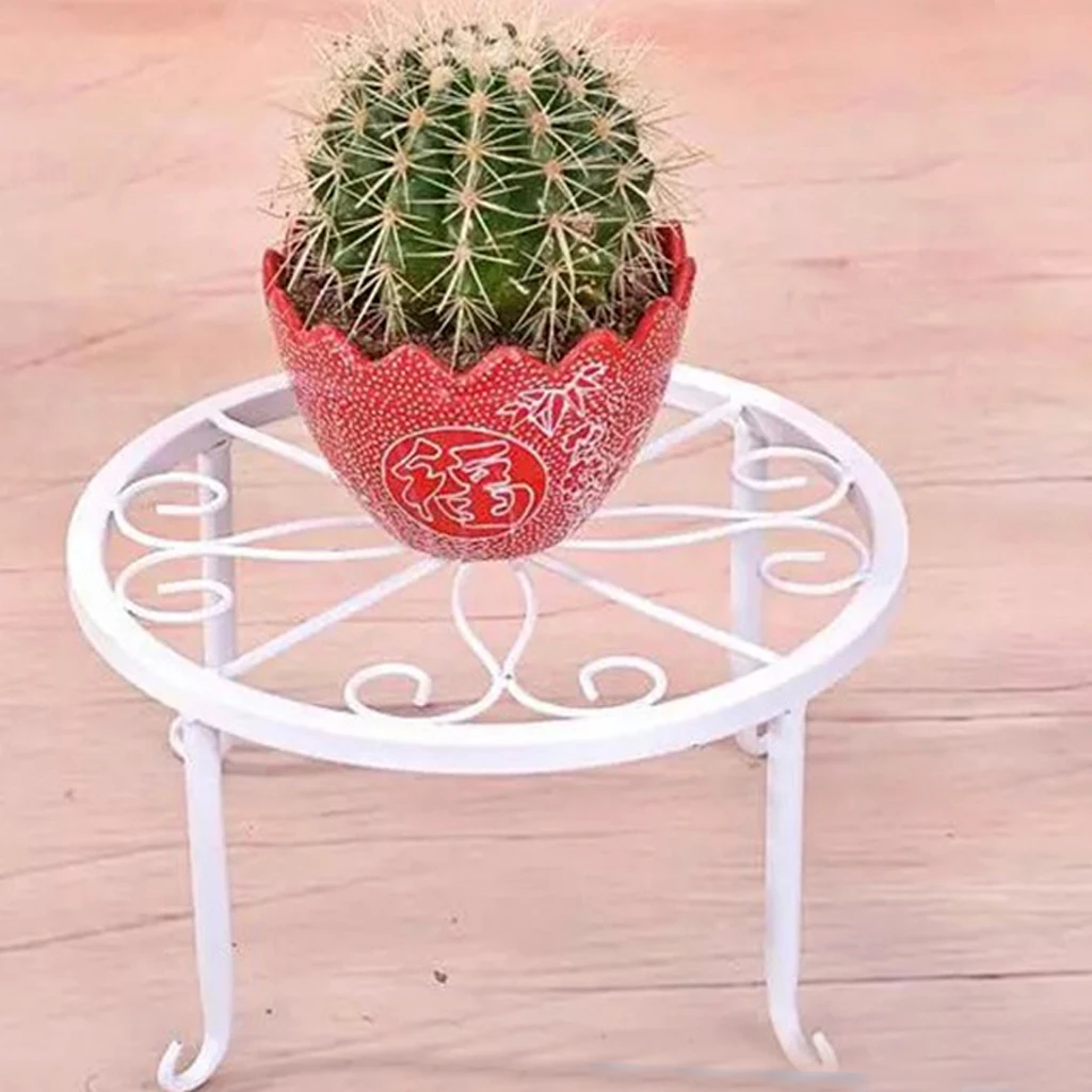 Iron Art Pot Holder Metal Plants Stand Flowerpot Holder Flower Pot Supporting Indoor Outdoor Garden Decor