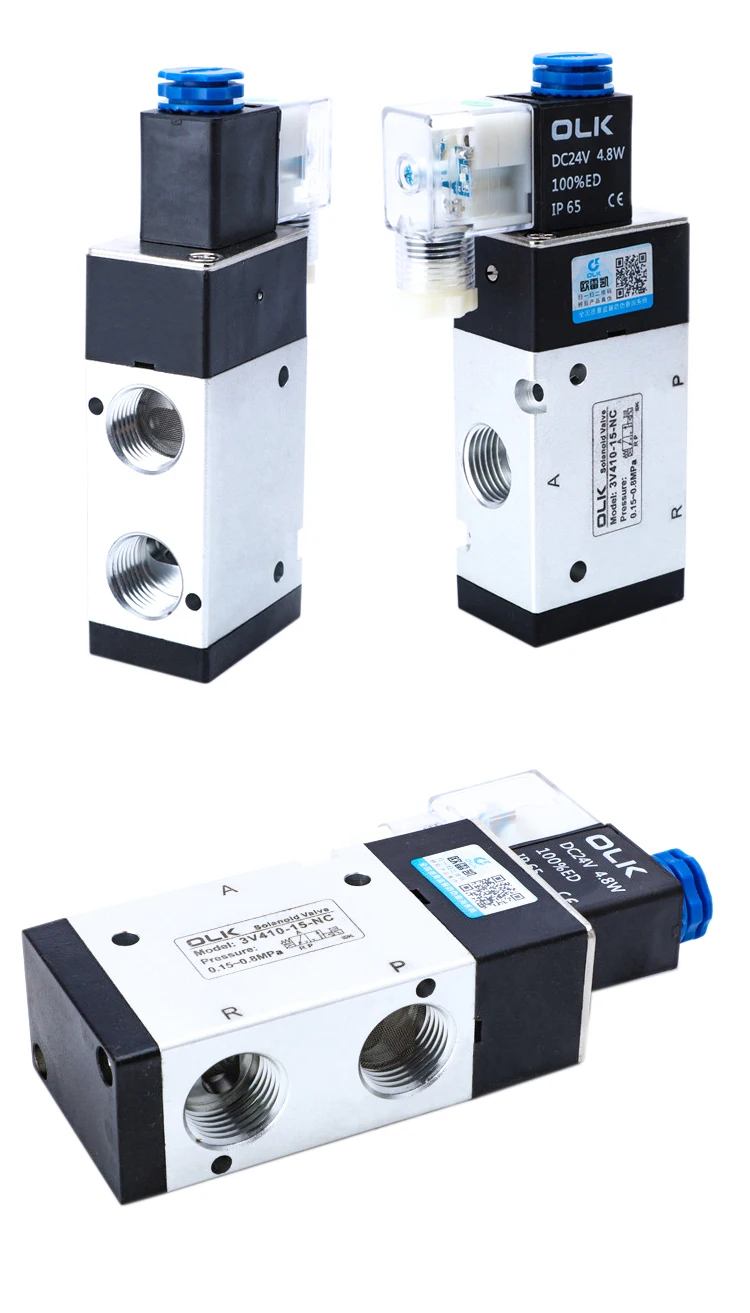 Pneumática AC220V DC24V DC12V AC110V AC24V Normalmente Fechado válvulas Abertas