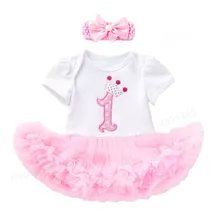 

Baby Girl First 1st Birthday Party Dress Cute Pink Tutu Cake Outfits Xmas Baby Girls Birthday Outfits Dresses