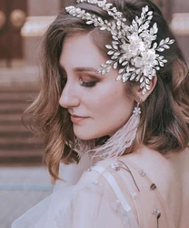 100% Handmade Luxury Rhinestone Wedding Hair Jewelry Bridal Hadpiece Bride Hair Accessories Wedding Headbands Bridal Headpiece
