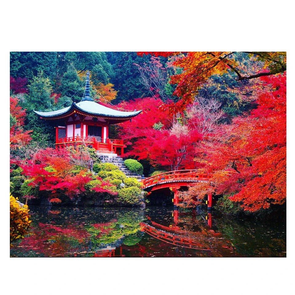 Diamond Embroidery 5D Diy Painting Beautiful autumn landscape Cross Stitch Mosaic Needlework Home Decoration | Дом и сад
