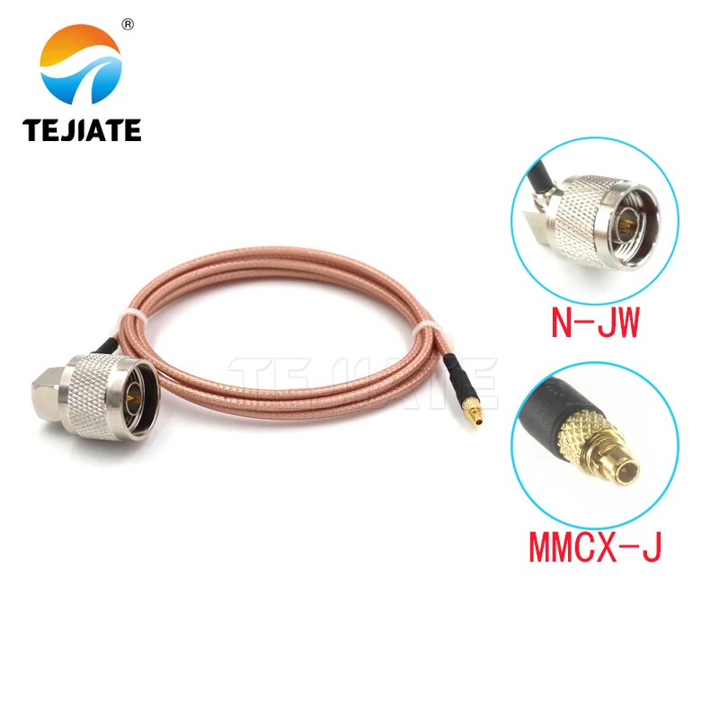 

1PCS TEJIATE Adapter Cable N To MMCX Type NJW Convert MMCXJ 8-90CM 1M 1.5M 2M Length Connector RG316 Wire
